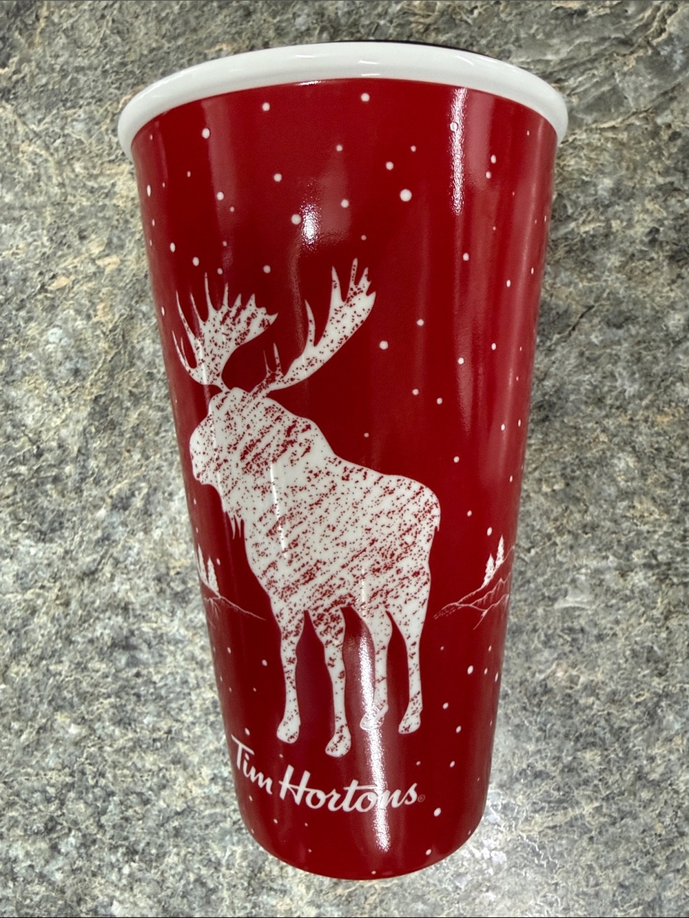 Tim Hortons 2018 Ceramic Moose Holiday Tumbler